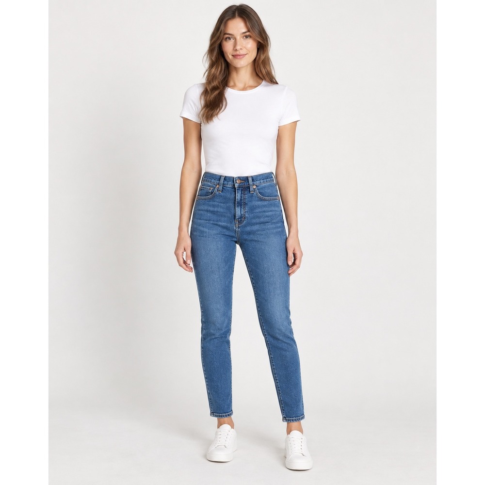 Madewell Skinny Jeans Womens 24P Blue 10 Inch High Rise Petite Denim Pants